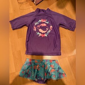 Girls swimsuit/rash guard set